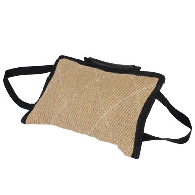 Šunų dresavimo kanapių audinys Patvarus šunų dresavimo pagalvė įkandimo vilkikas su 2 virvių rankenomis šunų įkandimo lazdele kramtomasis naminio gyvūnėlio žaislas