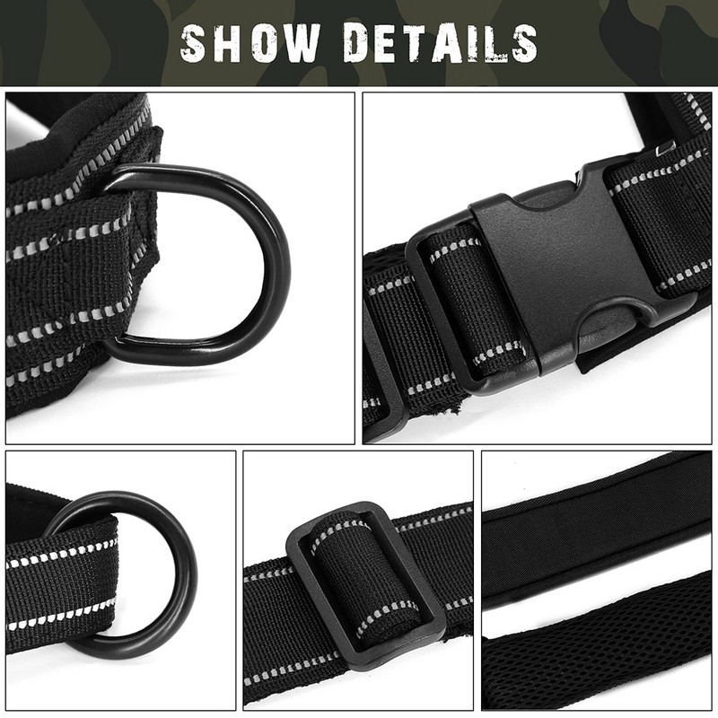 Isikupärastatud nailonist koerarakmed, helkurtõmbevabad koerarakmed keskmistele suurtele koertele saksa lambakoera treenimiseks mõeldud lemmikloomatarbed