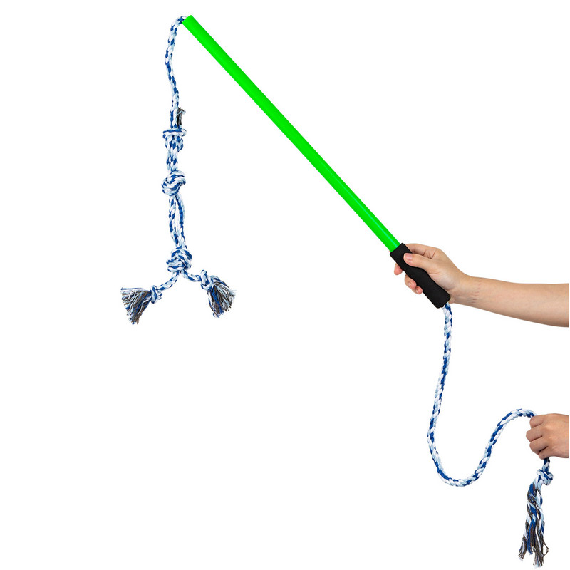 Flirto lazdelė šunims Interaktyvi flirtuojanti naminių gyvūnėlių lazdelė Flirto lazdelė šunims Virvės traukimo ir lauko mankšta Ištraukiama šuniuko lazdelės virvė