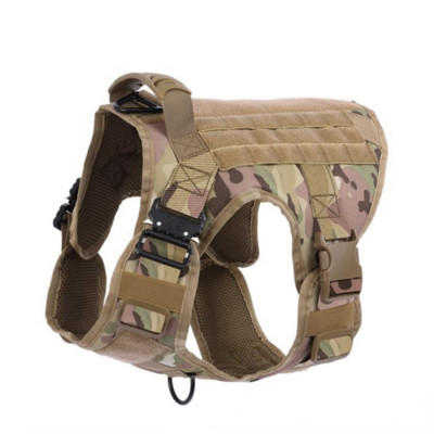 Νάιλον αδιάβροχο στρατιωτικό τακτικό λουρί σκύλου με ρυθμιζόμενο υλικό πάχυνσης μεταλλικής πόρπης Μεσαίο μεγάλο γιλέκο απελευθέρωσης σκύλου