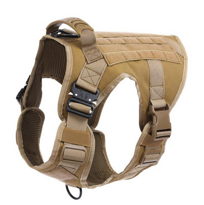 Νάιλον αδιάβροχο στρατιωτικό τακτικό λουρί σκύλου με ρυθμιζόμενο υλικό πάχυνσης μεταλλικής πόρπης Μεσαίο μεγάλο γιλέκο απελευθέρωσης σκύλου