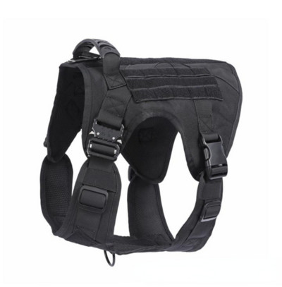 Νάιλον αδιάβροχο στρατιωτικό τακτικό λουρί σκύλου με ρυθμιζόμενο υλικό πάχυνσης μεταλλικής πόρπης Μεσαίο μεγάλο γιλέκο απελευθέρωσης σκύλου