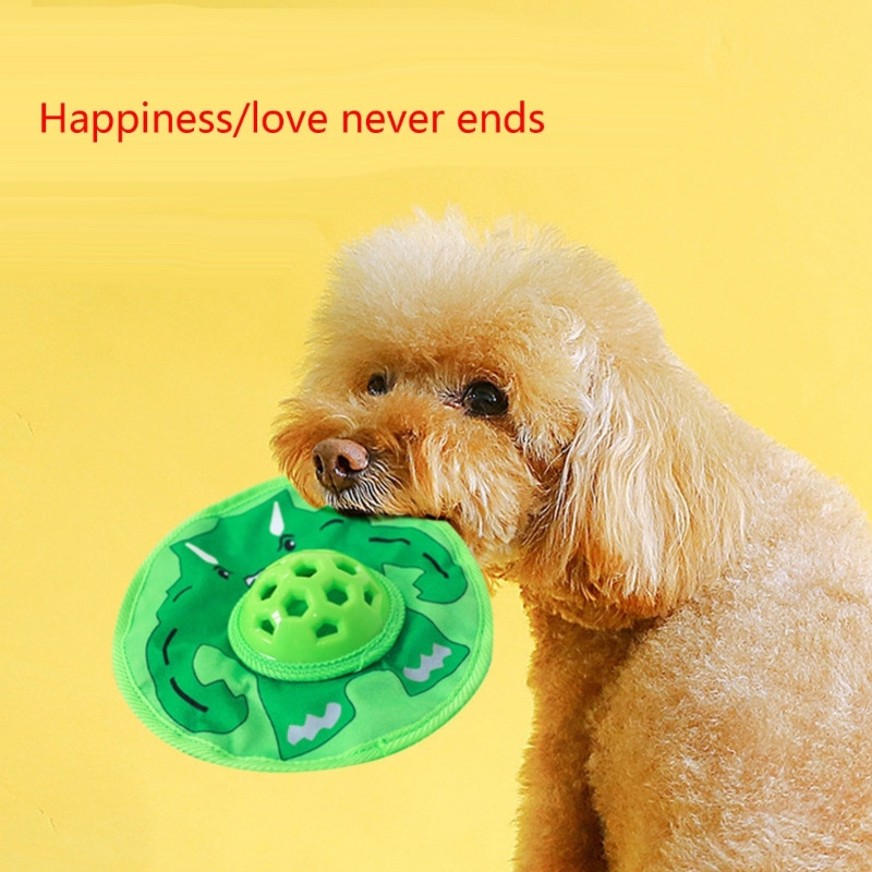 Pet Flying Disc Squeak Toy Dog Slow Feeder Pad Διαδραστικό Sniff Mats Dog Food Dispenser Toy Soft Disc Feeder for Doggy