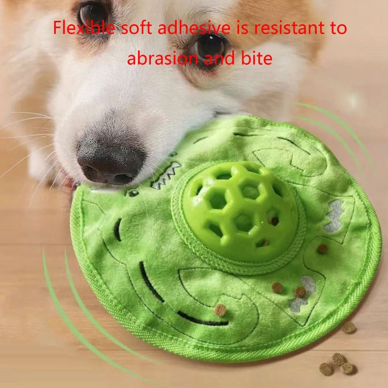 Pet Flying Disc Squeak Toy Dog Slow Feeder Pad Διαδραστικό Sniff Mats Dog Food Dispenser Toy Soft Disc Feeder for Doggy