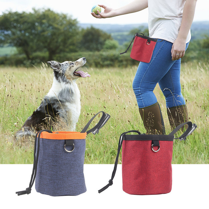 Husă portabilă pentru tratarea câinelui pentru pisici Genți de dresaj pentru câini Container pentru hrana pentru animale de companie Recompensa pentru gustare pentru cățelușă Geanta de talie pentru agilitate în aer liber Produs pentru animale de companie