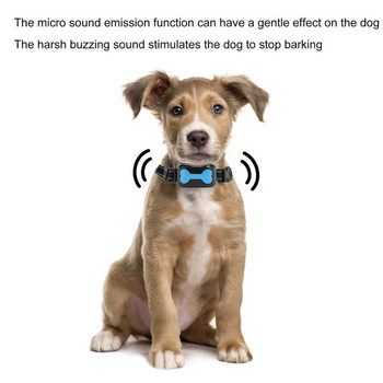 Нашийник за лаене на кучета Водоустойчив акумулаторен нашийник за обучение на лай на кучета с LED индикатор за нашийник за обучение на кучета на закрито