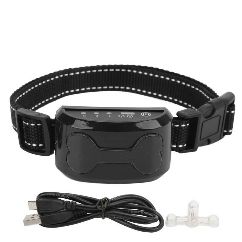 Vodootporna punjiva ogrlica za obuku pasa koji laje s LED indikatorom za ogrlicu za obuku pasa u zatvorenom prostoru