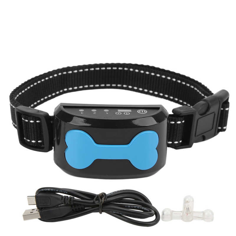 Vodootporna punjiva ogrlica za obuku pasa koji laje s LED indikatorom za ogrlicu za obuku pasa u zatvorenom prostoru