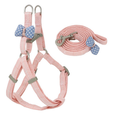 Povodac za pse Povodac Set ogrlica Podesiva mekana simpatična mašna Povodac za pse za male srednje kućne ljubimce Povodac za hodanje na otvorenom Potrepštine za kućne ljubimce