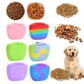 Geantă portabilă pentru dresaj pentru câini, din silicon, pentru animale de companie, husă pentru momeală pentru gustare