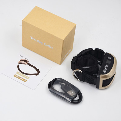 Електронен шоков нашийник против лай на кучета със звуков сигнал и вибрация Акумулаторни нашийници за кучета, устойчиви на дъжд, спиращи лая