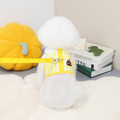 Φόρεμα για σκύλους με λουρί Ρούχα κατοικίδιων ζώων για μικρά σκυλιά γάτες Φούστα άνοιξη και καλοκαίρι οδηγεί Πριγκίπισσα Φόρεμα με φιόγκο για κουτάβι λουρί