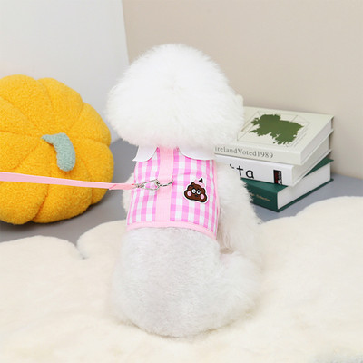 Φόρεμα για σκύλους με λουρί Ρούχα κατοικίδιων ζώων για μικρά σκυλιά γάτες Φούστα άνοιξη και καλοκαίρι οδηγεί Πριγκίπισσα Φόρεμα με φιόγκο για κουτάβι λουρί