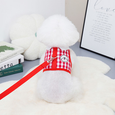 Φόρεμα για σκύλους με λουρί Ρούχα κατοικίδιων ζώων για μικρά σκυλιά γάτες Φούστα άνοιξη και καλοκαίρι οδηγεί Πριγκίπισσα Φόρεμα με φιόγκο για κουτάβι λουρί