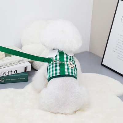 Φόρεμα για σκύλους με λουρί Ρούχα κατοικίδιων ζώων για μικρά σκυλιά γάτες Φούστα άνοιξη και καλοκαίρι οδηγεί Πριγκίπισσα Φόρεμα με φιόγκο για κουτάβι λουρί