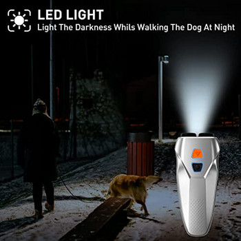 Устройства за контрол на кучешки лай Акумулаторно устройство против лай с възпиращи режими Ултразвуково устройство с LED фенерче