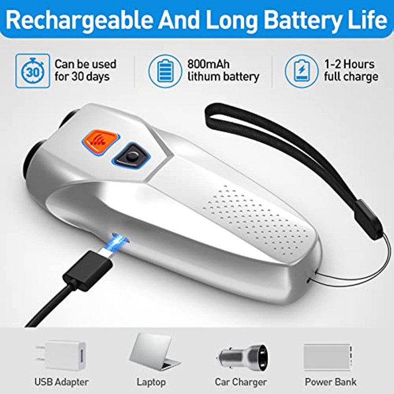 Koera haukumise kontrollseadmed Taaslaetav haukumisvastane seade koos hoiatusrežiimidega Ultraheliseade LED-taskulambiga