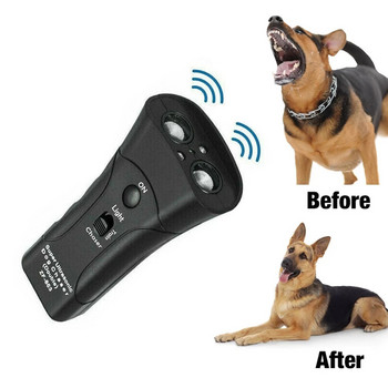 Усъвършенстван ултразвуков преследвач за кучета, спиране на агресивни атаки на животни, отблъсквач на кучета, спиране на лай, устройство, светодиодно фенерче, инструмент за обучение на домашни кучета