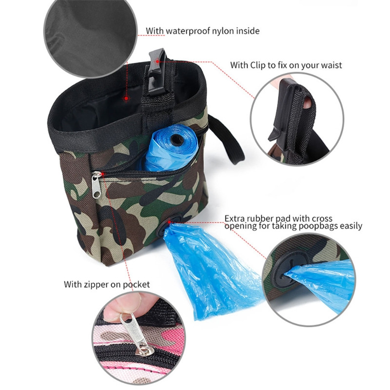 Geantă portabilă multifuncțională cu tratare pentru câini.
