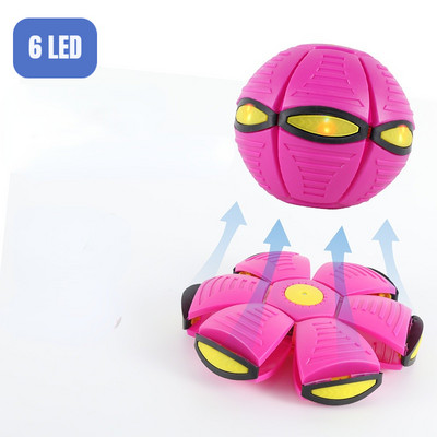 Vaikų plokščio metimo disko kamuoliukai, skraidantys NSO stebuklingi kamuoliukai su lengvu žaislu Vaiko lauko sodas paplūdimio žaidimas Sporto kamuoliai Interaktyvus žaislas