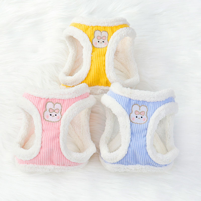 Set de lesă pentru ham pentru câini de talie mică, reglabil pentru menținerea caldă pentru cățeluș, pisică, ham, vestă, buldog francez, pug, lesă de plimbare în aer liber