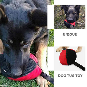 Bite Tug Burlap Training Bite Bag Puppy Training Molar Interactive Rope for Medium Large Dogs Aggressive Chewers