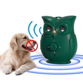 Πώμα υπερήχων Bark Dog Repeller Owl Shape Εκπαίδευση κατοικίδιων Stop Barking Αντιθορυβικό πώμα συσκευής Αποτρεπτικά εργαλεία Προμήθειες για κατοικίδια