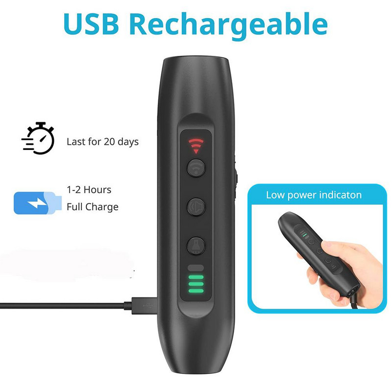 Koerte repeller Koerte müravaba haukumisvastane seade Ultraheli koera haukumise tõkestamise seadmed Treening 3-režiimiline USB-laetav lemmikloomatarve