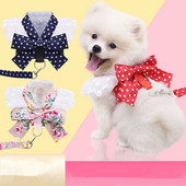 Νέο Sweet Bow Chest Λουρί λουριών για σκύλους για γάτα Puppy Small Dogs Ranness Γιλέκο για προμήθειες κατοικίδιων για εκπαίδευση περπατήματος στο Τσιουάουα του Γιορκσάιρ