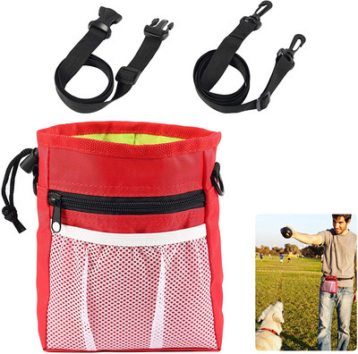 Θήκη για κέρασμα σκύλου, τσάντα κέρασμα σκύλου για προπόνηση Βάση τσάντας με μεταλλικό κλιπ, ζώνη μέσης, ιμάντα ώμου, σνακ για εύκολη μεταφορά, P