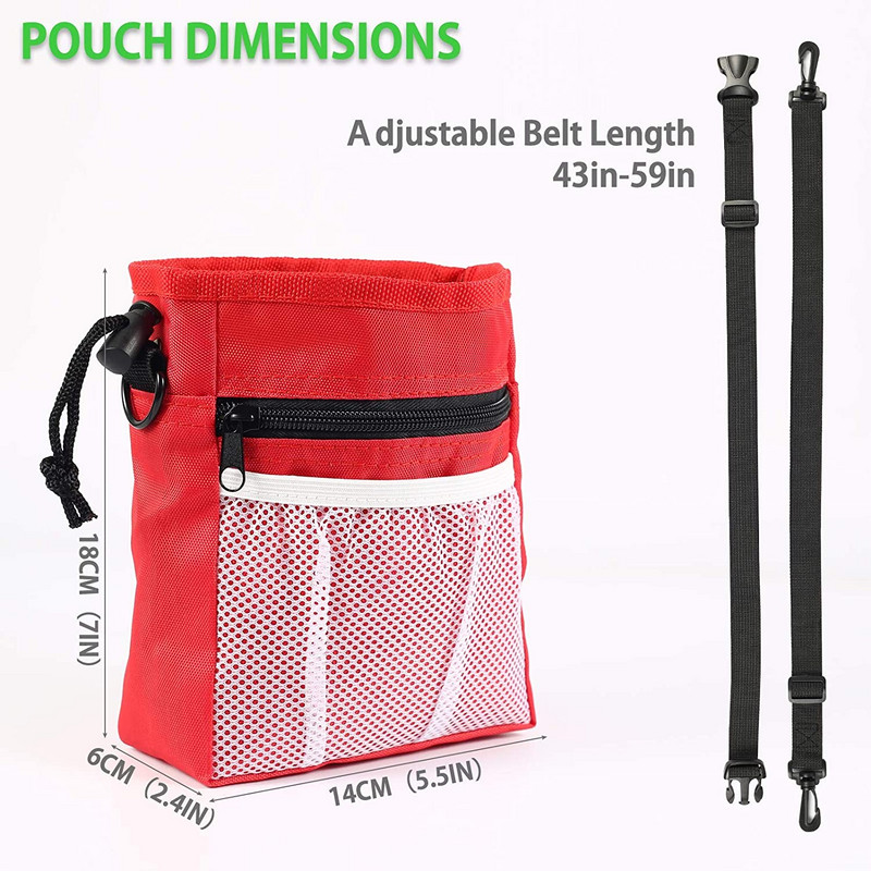 Θήκη για κέρασμα σκύλου, τσάντα κέρασμα σκύλου για προπόνηση Βάση τσάντας με μεταλλικό κλιπ, ζώνη μέσης, ιμάντα ώμου, σνακ για εύκολη μεταφορά, P