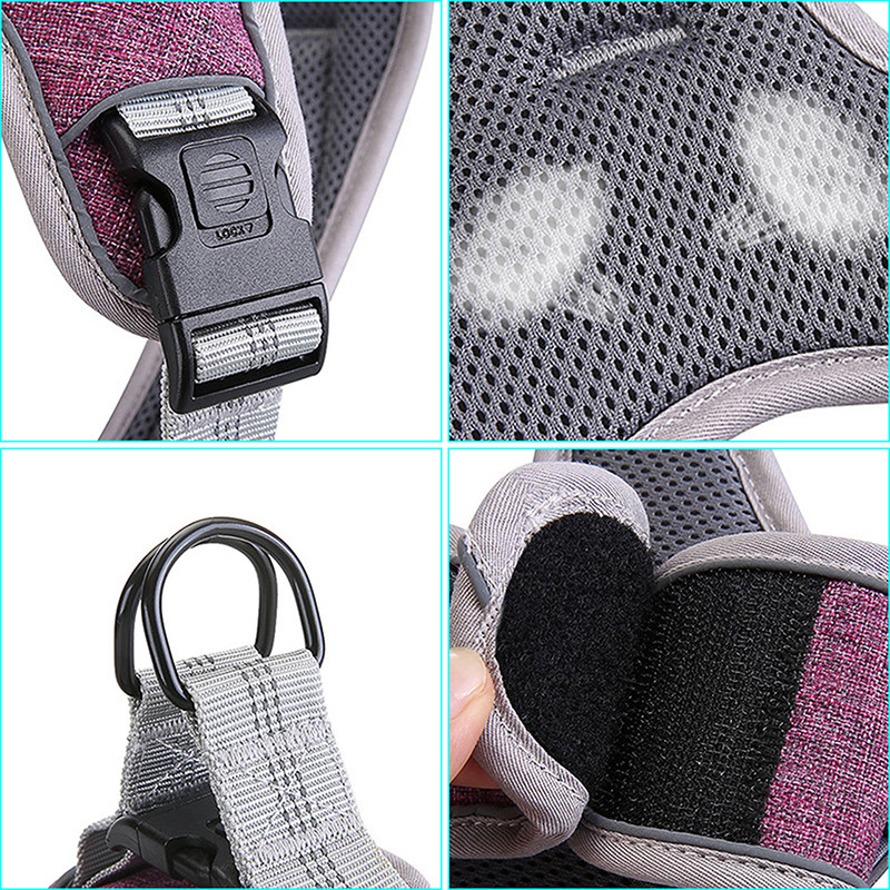 Ham pentru câini fără tragere Căptușeală moale reflectorizant pentru câini mijlocii mari, ham pentru câini, vestă, respirabil, antrenament de mers, curea pentru piept, aprovizionare pentru animale de companie