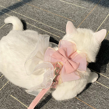 Σετ λουριών και λουριών Princess Dog Lace Bow Αξεσουάρ για κουτάβια εξωτερικού χώρου Προμήθειες εκπαίδευσης για πεζοπορία κατοικίδιων για μικρά σκυλιά Τσιουάουα