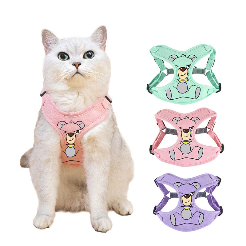 Tõmbamisvaba lemmikloomakoera rakmed ja juhtnööride komplekt reguleeritav kutsikakassi rakmete vest Helkurkõndimisnöör kutsikale Akita