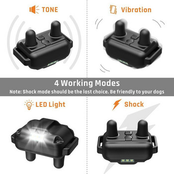 800 м електрически нашийник за обучение на кучета Водоустойчив акумулаторен консуматив за кучета 4 режима с шок вибрация звук светлинно шоу играчка за домашни любимци