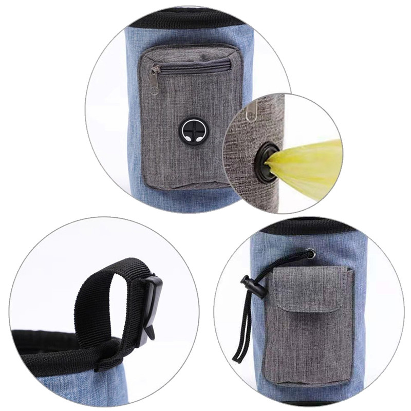 Nešiojamas šunų skanėstų krepšys Lauko šunų skanėstų maišelis dresavimui Didelės talpos naminių gyvūnėlių dresuotojo juosmens krepšys šunų reikmenys