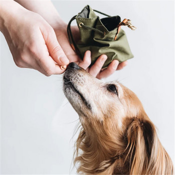 Преносима чанта за кръста за обучение на кучета за домашни любимци Торбичка за лакомства за кучета с шнур Кученца Кучета Послушание Ловкост Награда Съхранение на храна