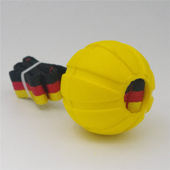 Παιχνίδι με μπάλα για κατοικίδια με σχοινί Διαδραστικά παιχνίδια σκύλων Εκπαίδευση σκύλων κατοικίδιων ζώων Chew Toys Καθαρισμός δοντιών άφθαρτος συμπαγής πυρήνας EVA ελαστική μπάλα