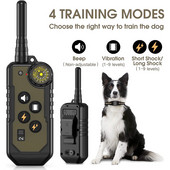 Ogrlica za dresuru pasa za kućne ljubimce, električni daljinski upravljač, ogrlica protiv lajanja, zvučna vibracija, punjiva, vodootporna, prikladna za sve pse