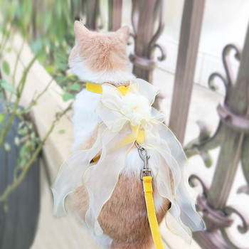 Pets To Walk The Cat Rope Fairy Gauze Bow Cat Strath στήθος για να αποτρέψει το σπάσιμο από το σχοινί έλξης της γάτας και του σκύλου