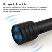 Ultrazvučni uređaj za tjeranje pasa, uređaj protiv lajanja, odvraćanje od lajanja, oprema za obuku s LED svjetiljkom, dodaci za pse