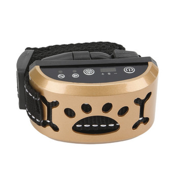 Акумулаторна нашийник за лаене на кучета, регулируема автоматична ключалка, интелигентно разпознаване, водоустойчиво предупреждение, инструменти за обучение на домашни любимци