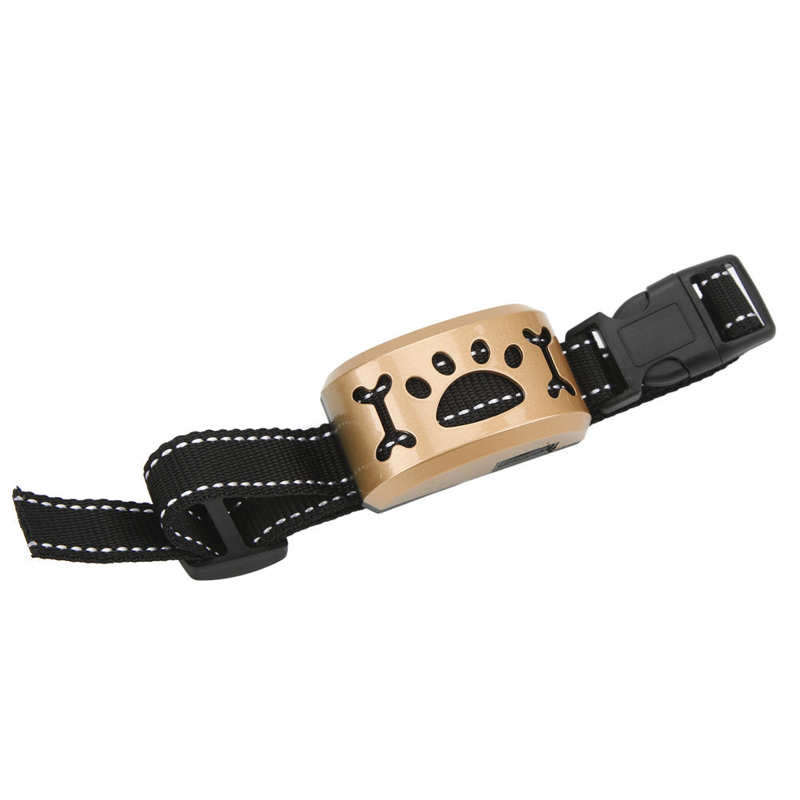 Επαναφορτιζόμενο κολάρο γαβγίσματος σκύλου Ρυθμιζόμενο αυτόματο κλείδωμα Έξυπνη αναγνώριση αδιάβροχο προειδοποιητικό εργαλείο εκπαίδευσης κατοικίδιων