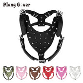 Δερμάτινο λουρί Large Dog PU Rivet Spikes Ζωγραφιά κατοικίδιων για Pitbull Big Medium Dog Rivet Halter Punk Collar