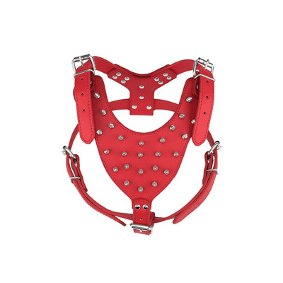 Δερμάτινο λουρί Large Dog PU Rivet Spikes Ζωγραφιά κατοικίδιων για Pitbull Big Medium Dog Rivet Halter Punk Collar