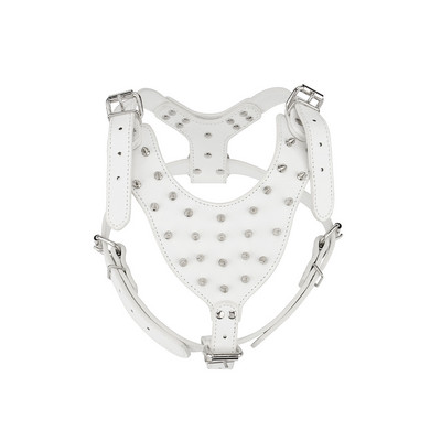 Δερμάτινο λουρί Large Dog PU Rivet Spikes Ζωγραφιά κατοικίδιων για Pitbull Big Medium Dog Rivet Halter Punk Collar