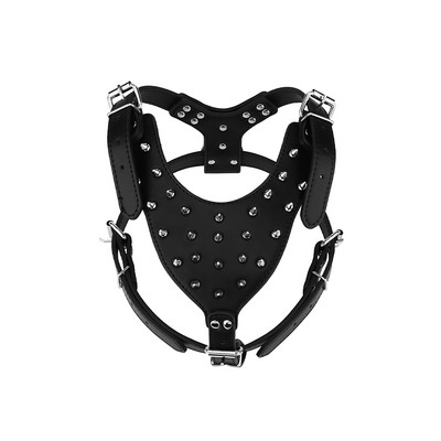 Δερμάτινο λουρί Large Dog PU Rivet Spikes Ζωγραφιά κατοικίδιων για Pitbull Big Medium Dog Rivet Halter Punk Collar