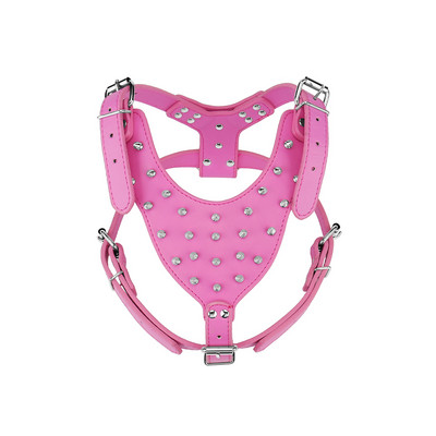 Δερμάτινο λουρί Large Dog PU Rivet Spikes Ζωγραφιά κατοικίδιων για Pitbull Big Medium Dog Rivet Halter Punk Collar