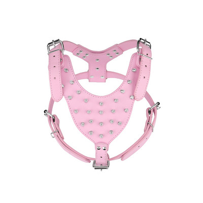 Δερμάτινο λουρί Large Dog PU Rivet Spikes Ζωγραφιά κατοικίδιων για Pitbull Big Medium Dog Rivet Halter Punk Collar