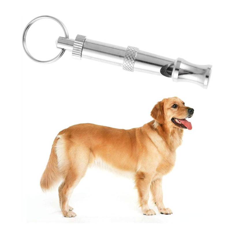 Madingas nerūdijančio plieno šuns švilpukas, skirtas sustabdyti lojimą, šunų dresavimą atgrasantis švilpukas, reguliuojamas šuniuko dresūra
